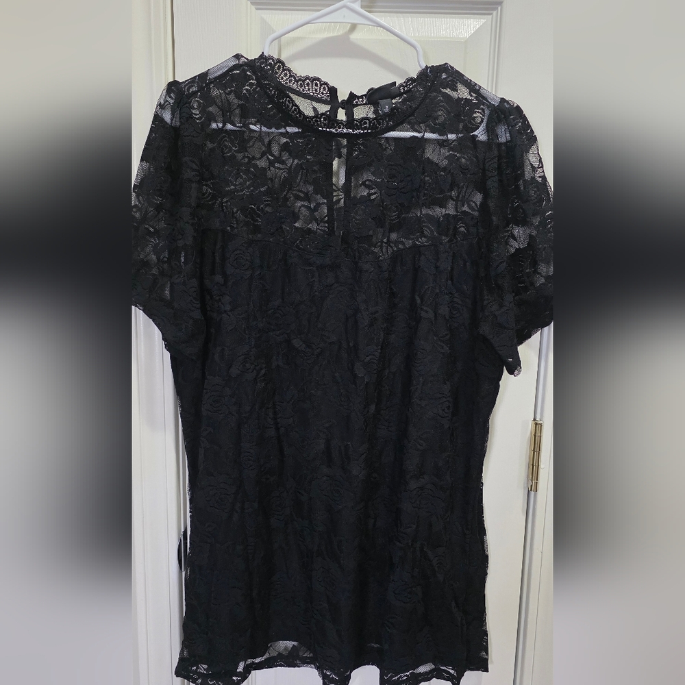 Torrid black lace top